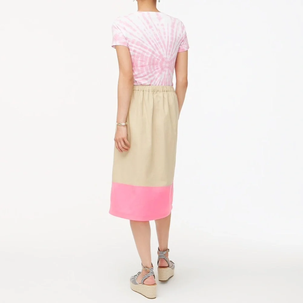 J.CREW Color Block Midi Skirt